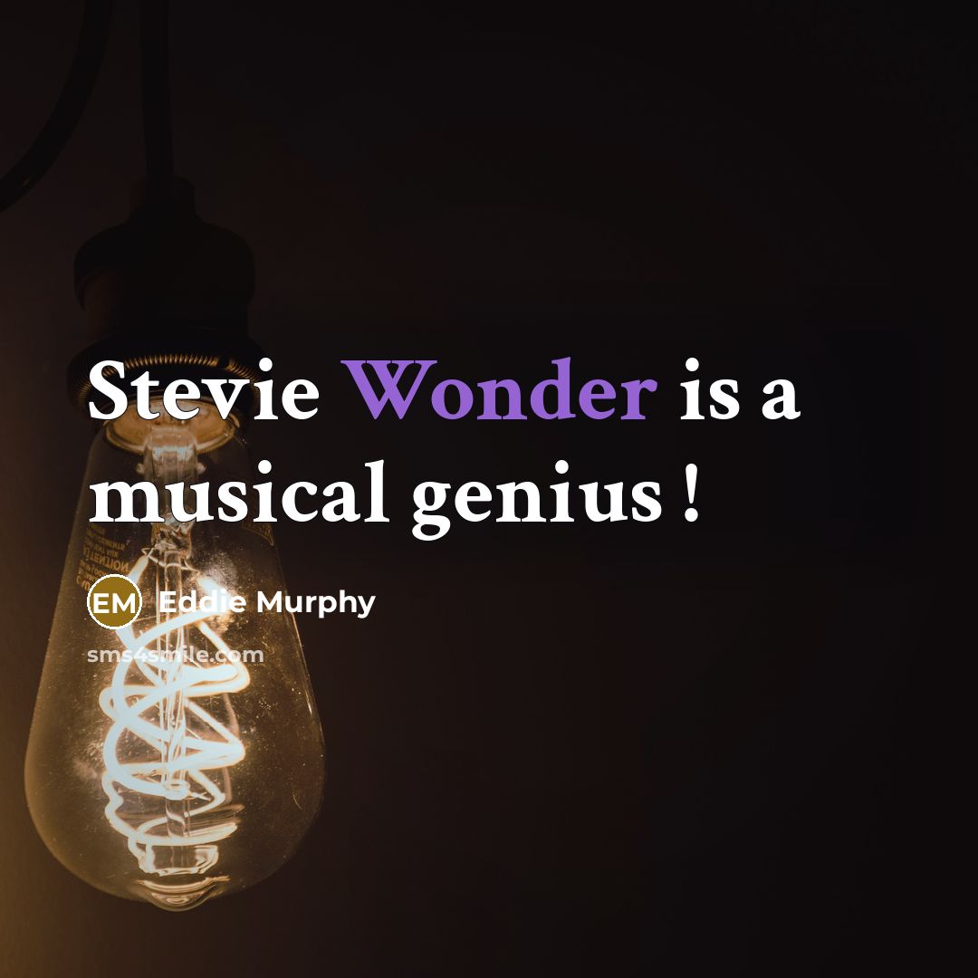 “Stevie Wonder is a musical genius !…” quote by Eddie Murphy