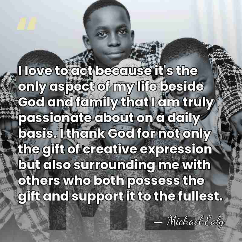 I love to act because it's the only aspect of my life&hellip; - Michael Ealy