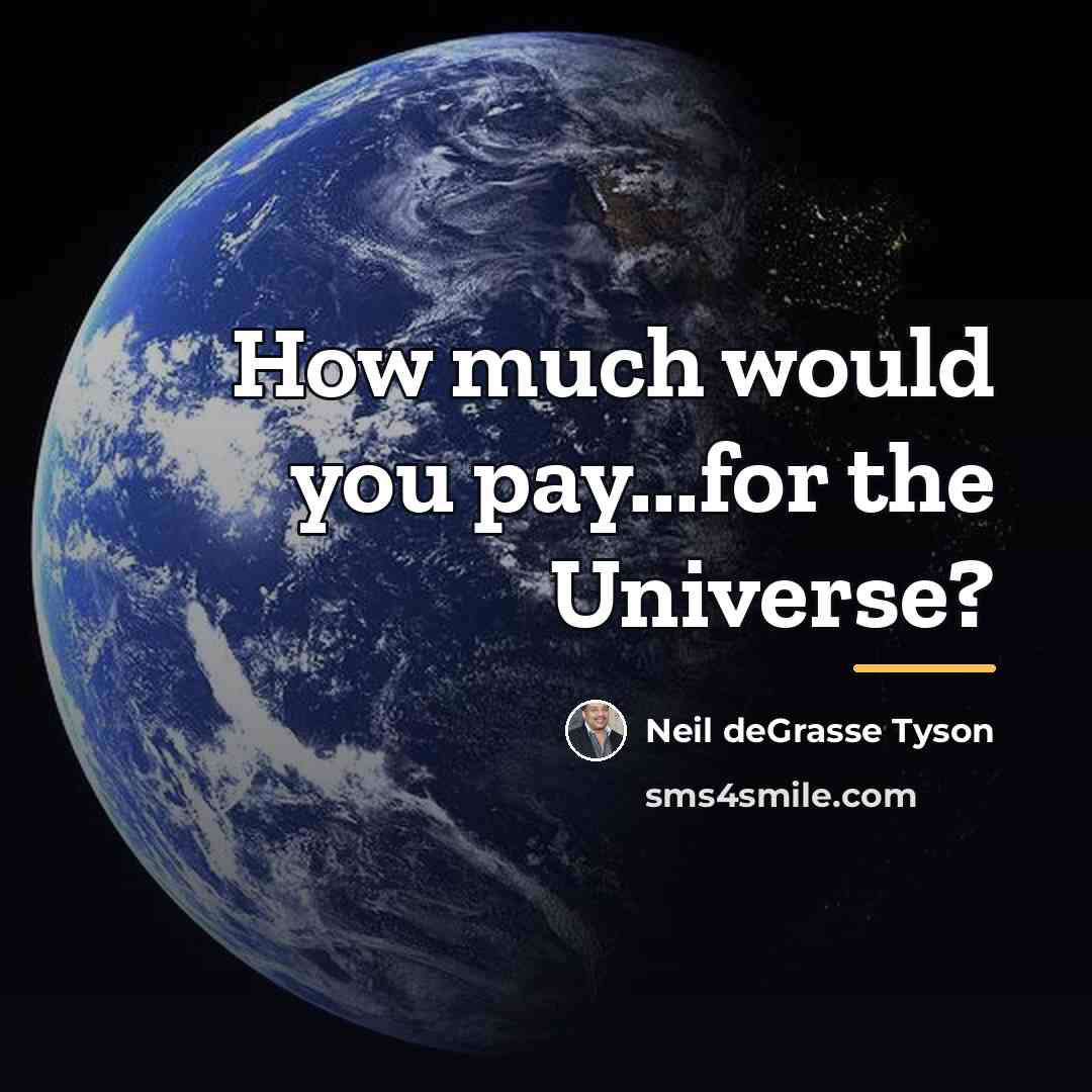 “How much would you pay...for the Universe?…” quote by Neil deGrasse Tyson