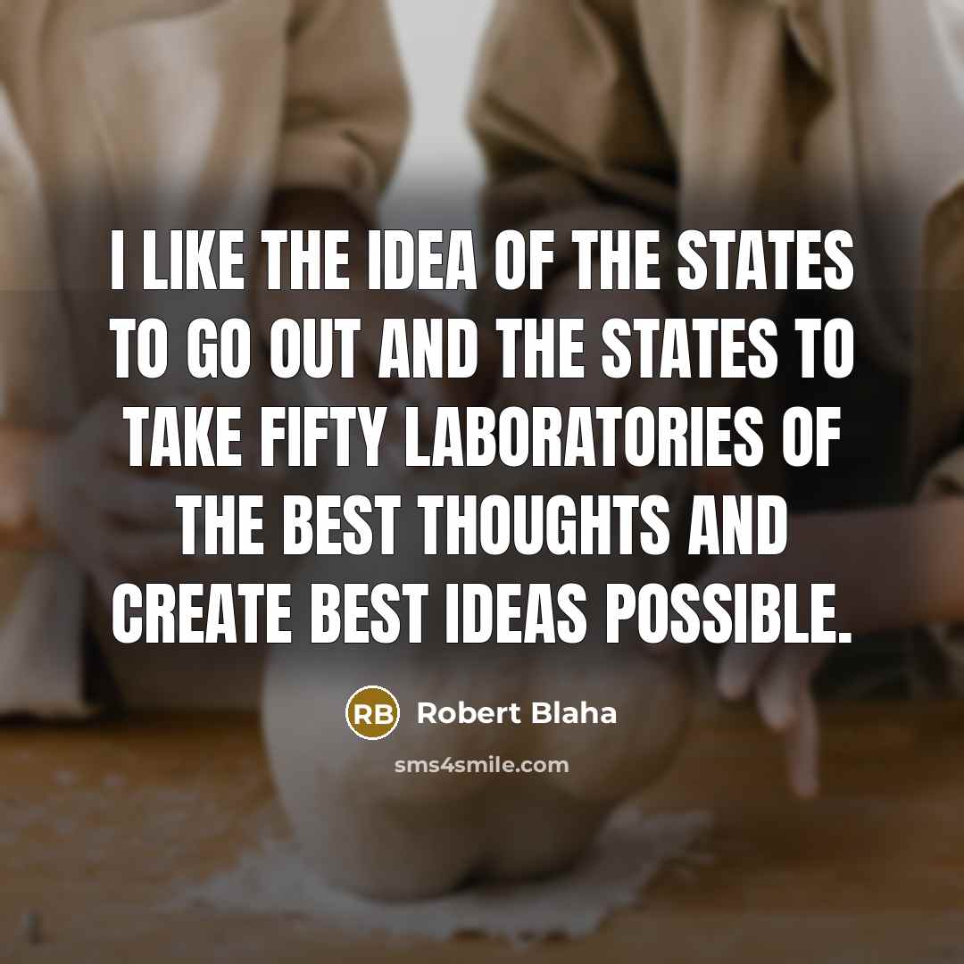 “I like the idea of the states to go out…” quote by Robert Blaha