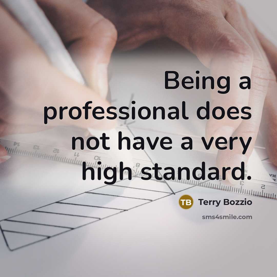 “Being a professional does not have a very high standard.…” quote by Terry Bozzio