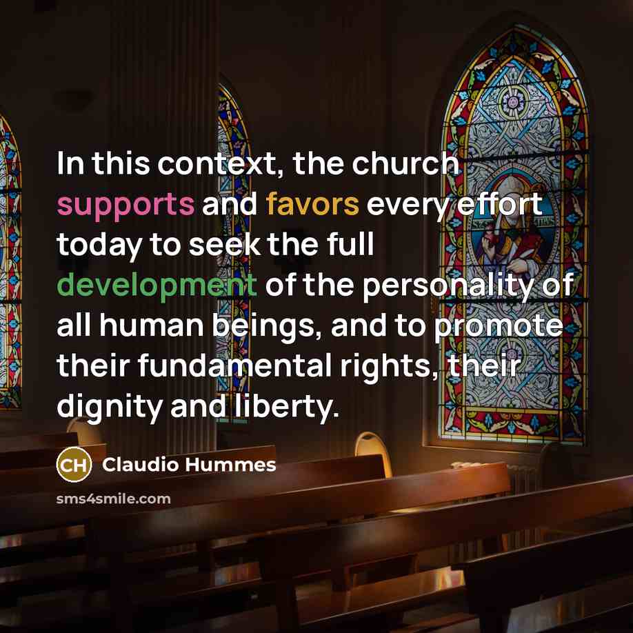 “In this context, the church supports and favors every effort…” quote by Claudio Hummes