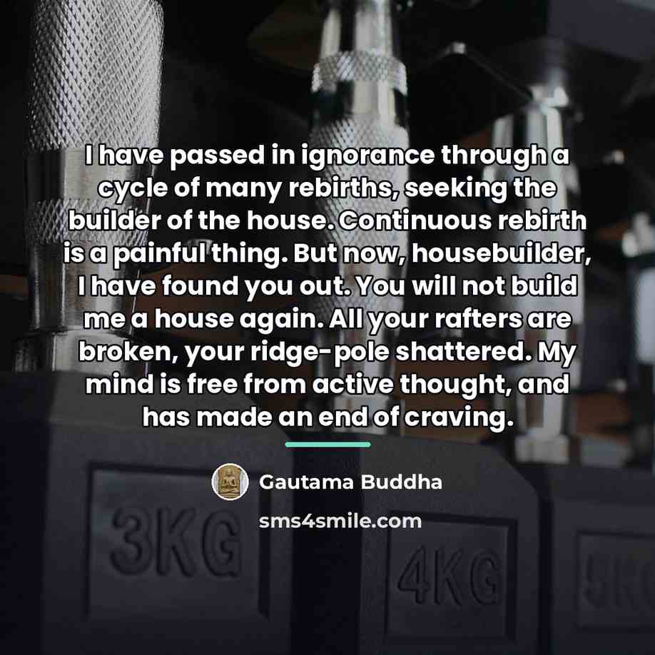 “I have passed in ignorance through a cycle of many…” quote by Gautama Buddha
