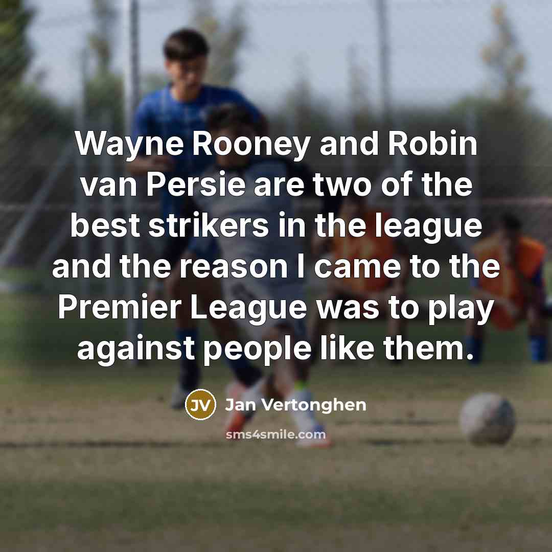“Wayne Rooney and Robin van Persie are two of the…” quote by Jan Vertonghen