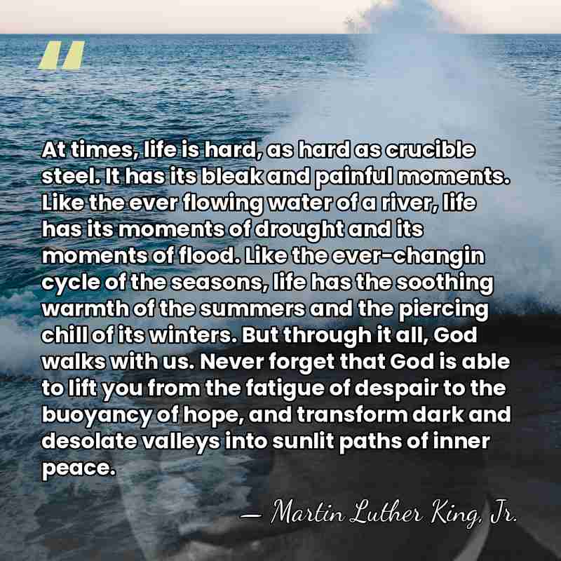 At times, life is hard, as hard as crucible steel. It has&hellip; - Martin Luther King, Jr.