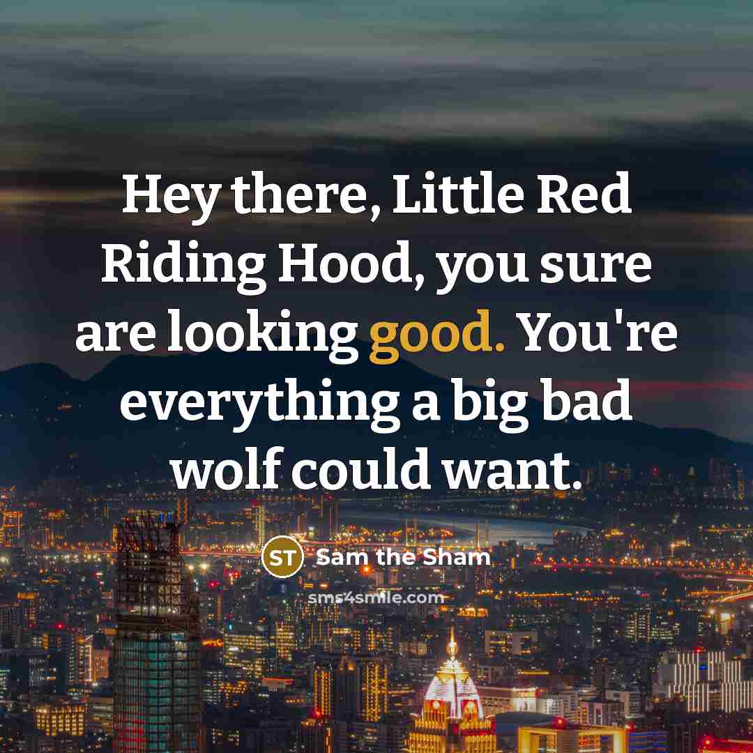 “Hey there, Little Red Riding Hood, you sure are looking…” quote by Sam the Sham