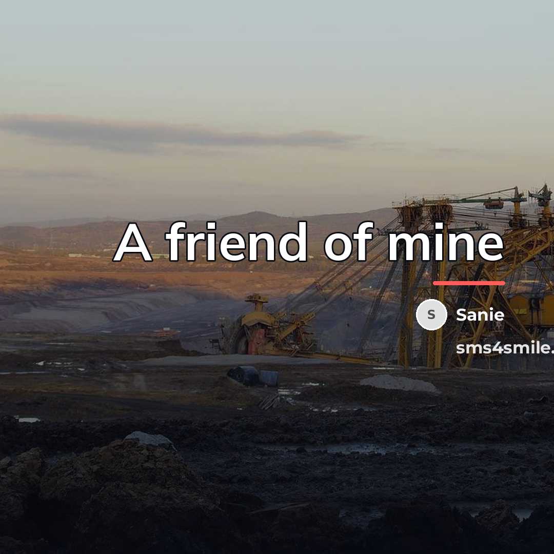 “A friend of mine…” quote by Sanie
