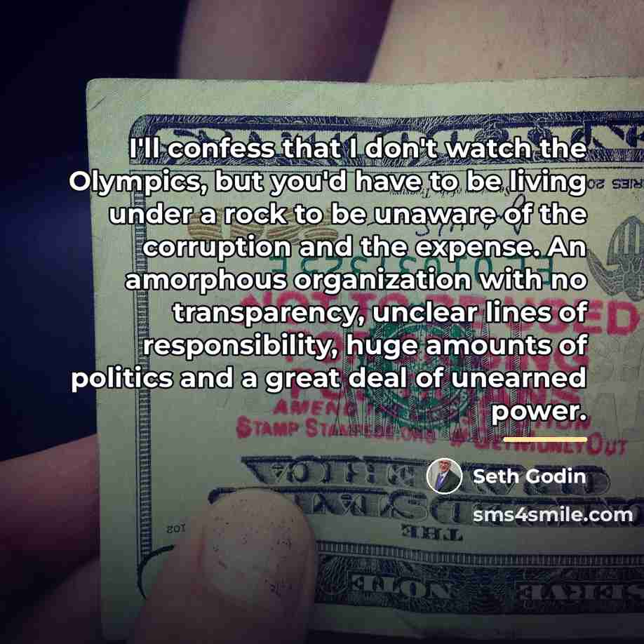 “I'll confess that I don't watch the Olympics, but you'd…” quote by Seth Godin