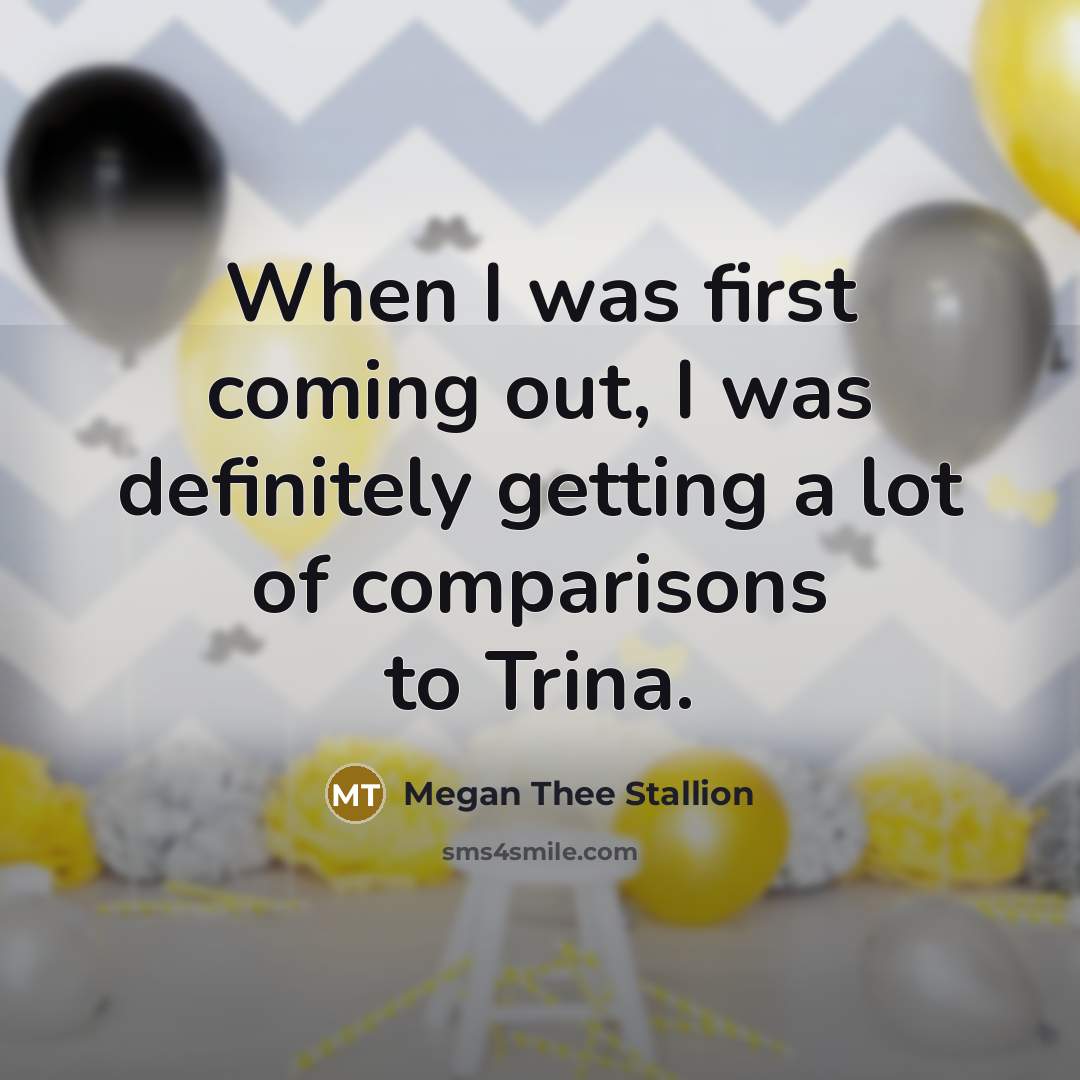 “When I was first coming out, I was definitely getting…” quote by Megan Thee Stallion