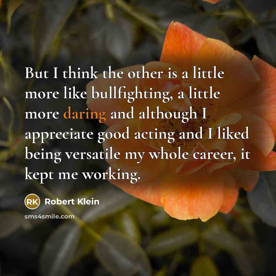 “But I think the other is a little more like…” quote by Robert Klein