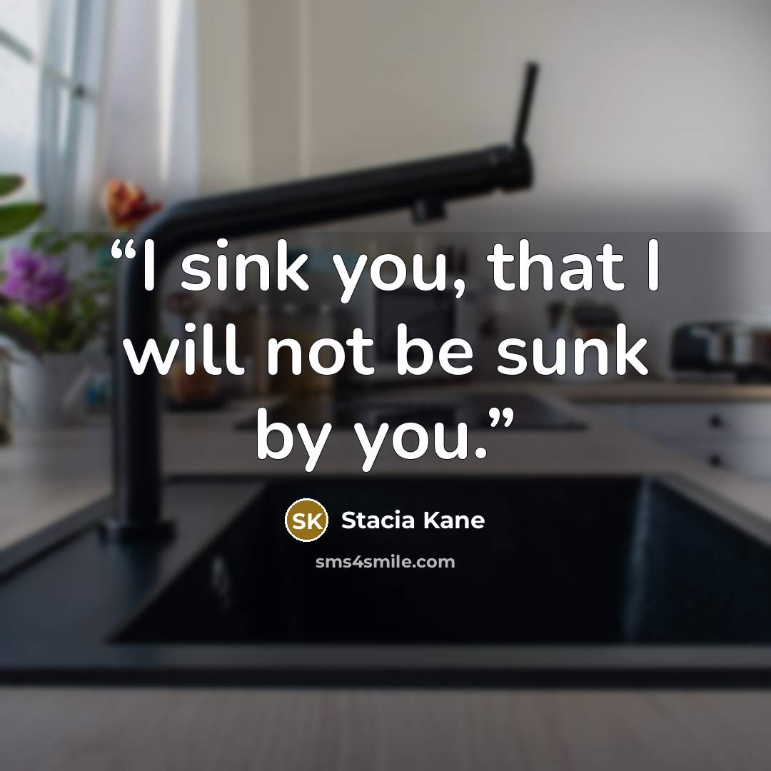 “I sink you, that I will not be sunk by you.” quote by Stacia Kane