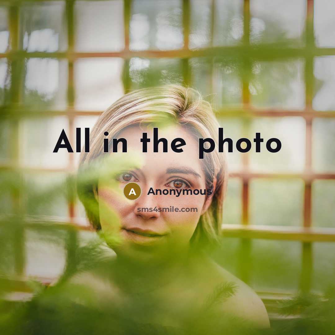 “All in the photo” quote by Anonymous