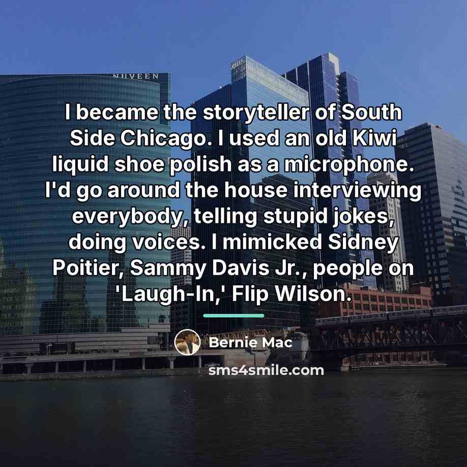 “I became the storyteller of South Side Chicago. I used…” quote by Bernie Mac