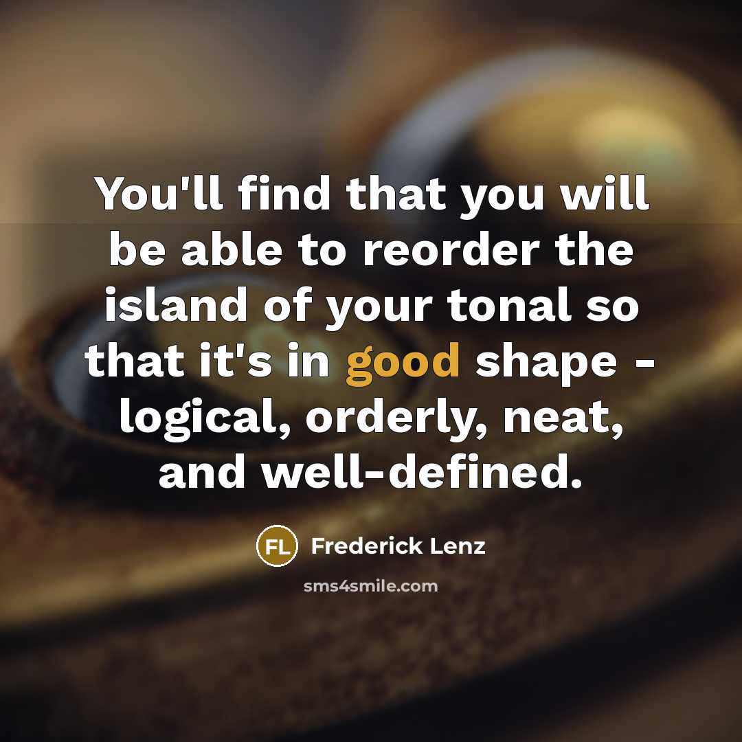 “You'll find that you will be able to reorder the…” quote by Frederick Lenz