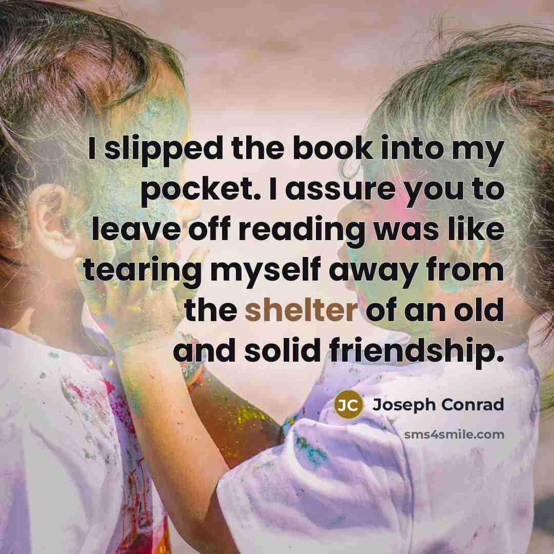 “I slipped the book into my pocket. I assure you…” quote by Joseph Conrad