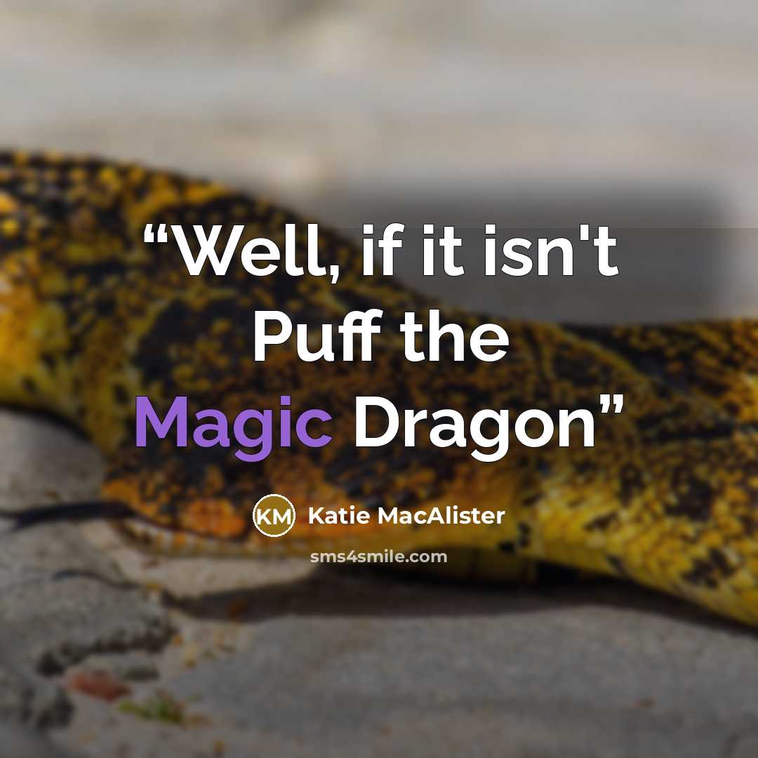 “Well, if it isn't Puff the Magic Dragon” quote by Katie MacAlister
