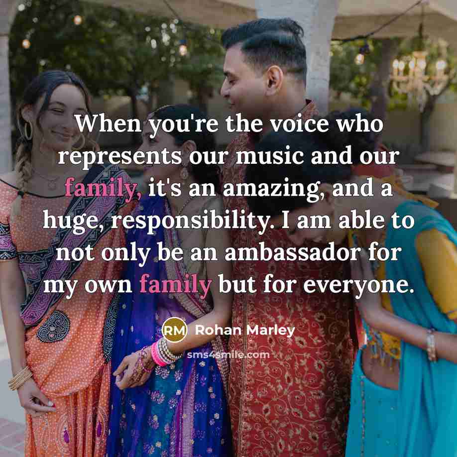 “When you're the voice who represents our music and our…” quote by Rohan Marley