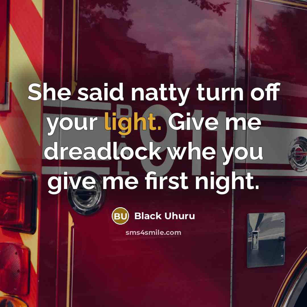 “She said natty turn off your light. Give me dreadlock…” quote by Black Uhuru