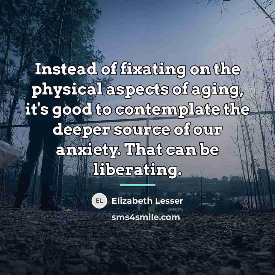 “Instead of fixating on the physical aspects of aging, it's…” quote by Elizabeth Lesser