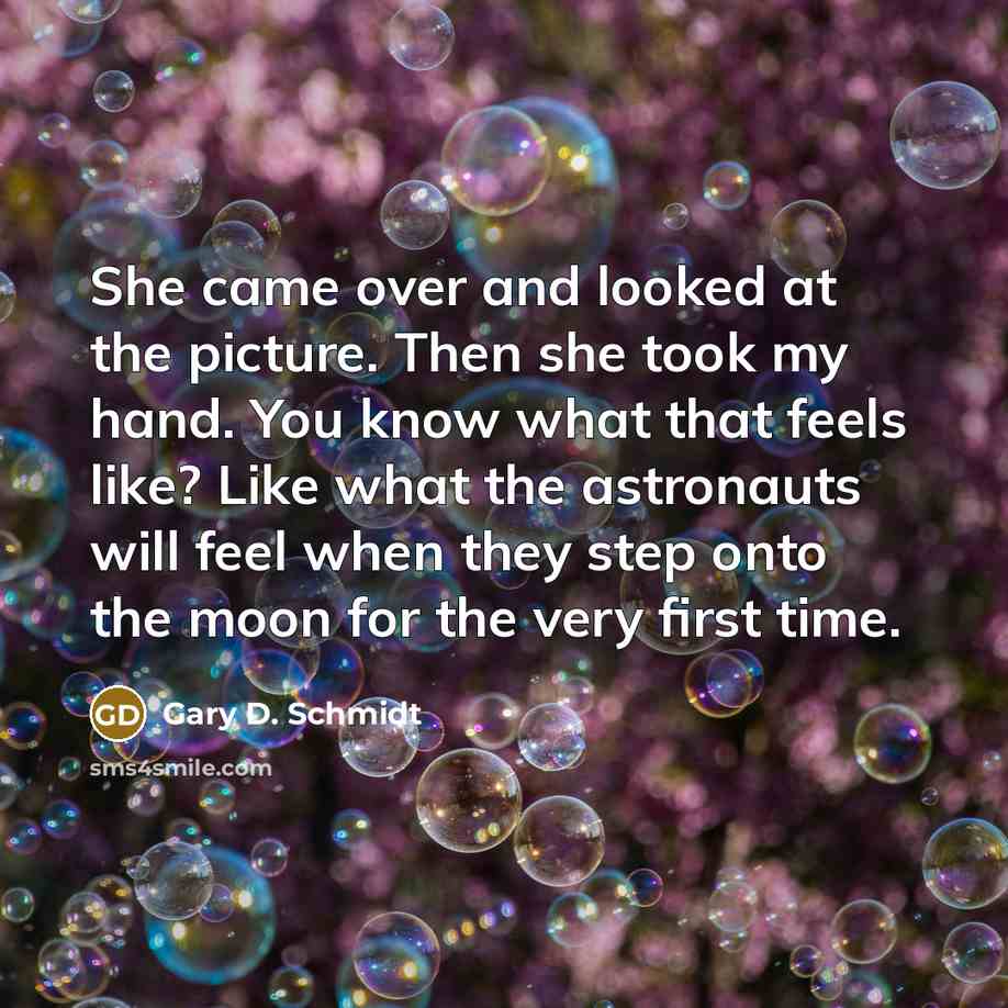 “She came over and looked at the picture. Then she…” quote by Gary D. Schmidt