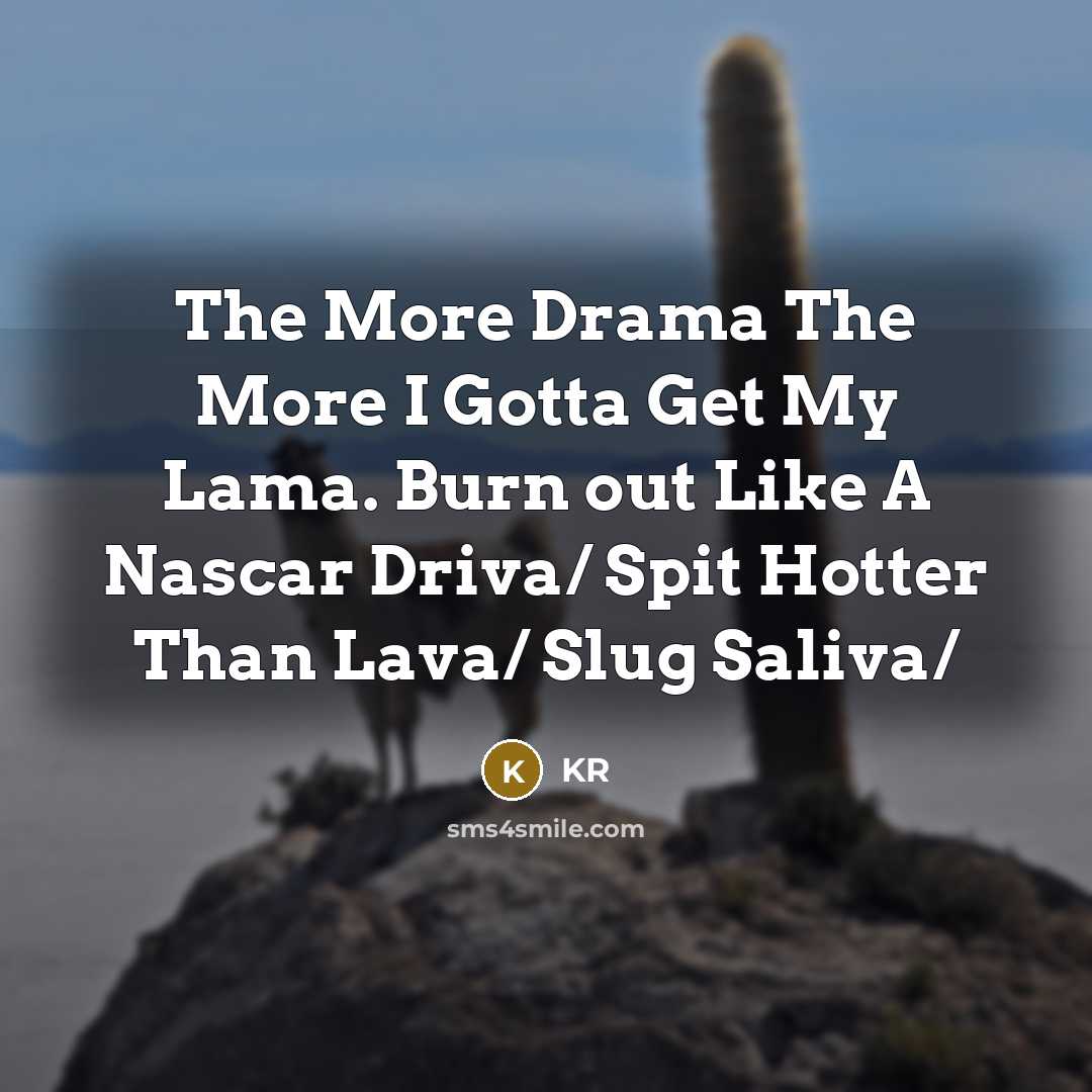 “The More Drama The More I Gotta Get My Lama.…” quote by KR