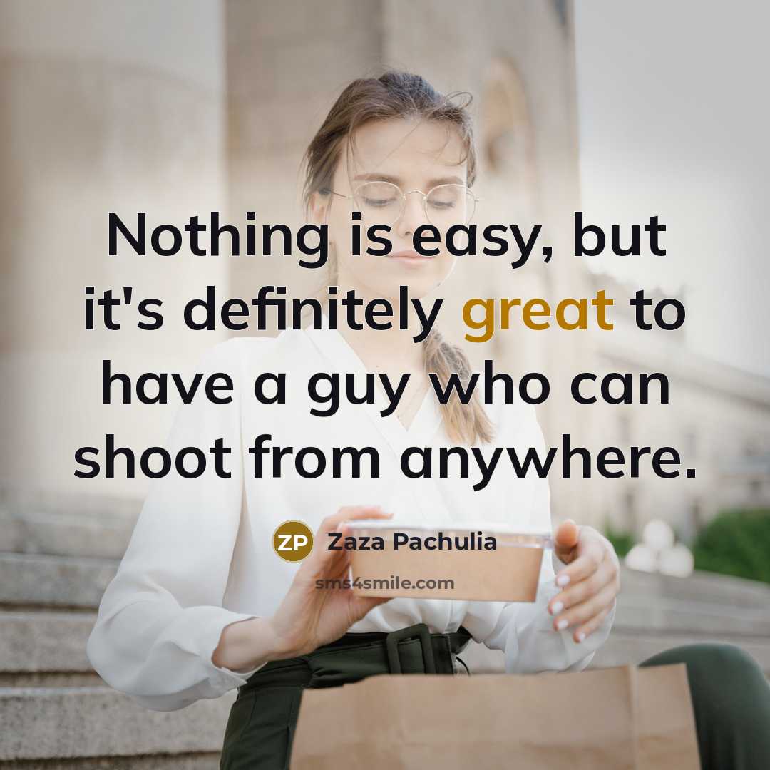 “Nothing is easy, but it's definitely great to have a…” quote by Zaza Pachulia