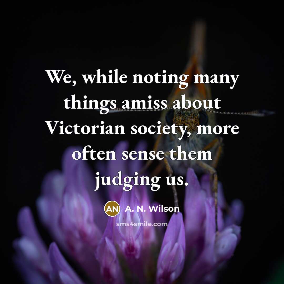 “We, while noting many things amiss about Victorian society, more…” quote by A. N. Wilson