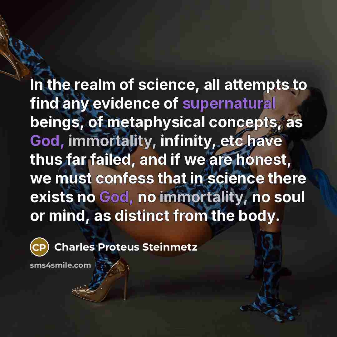 “In the realm of science, all attempts to find any…” quote by Charles Proteus Steinmetz