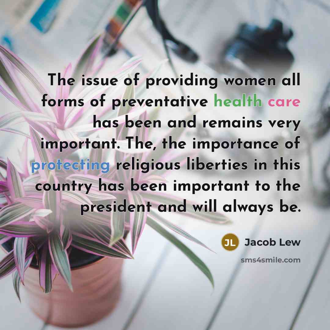 “The issue of providing women all forms of preventative health…” quote by Jacob Lew