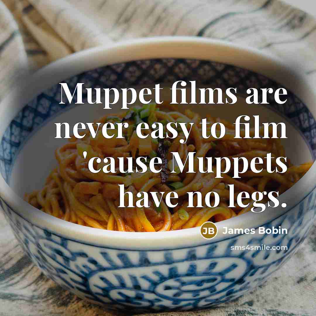 “Muppet films are never easy to film 'cause Muppets have…” quote by James Bobin