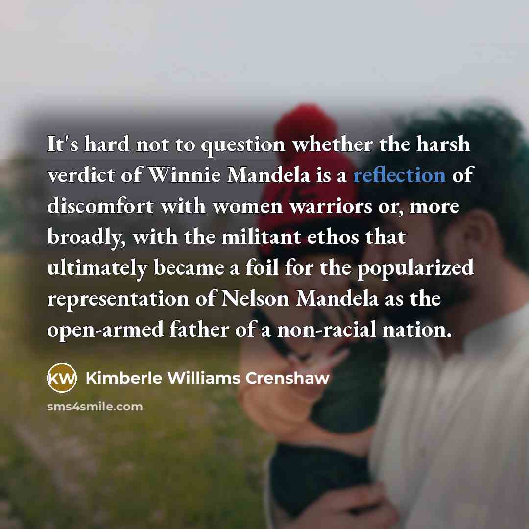 “It's hard not to question whether the harsh verdict of…” quote by Kimberle Williams Crenshaw