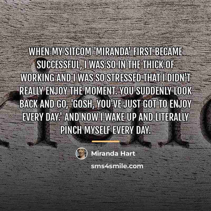 “When my sitcom 'Miranda' first became successful, I was so…” quote by Miranda Hart