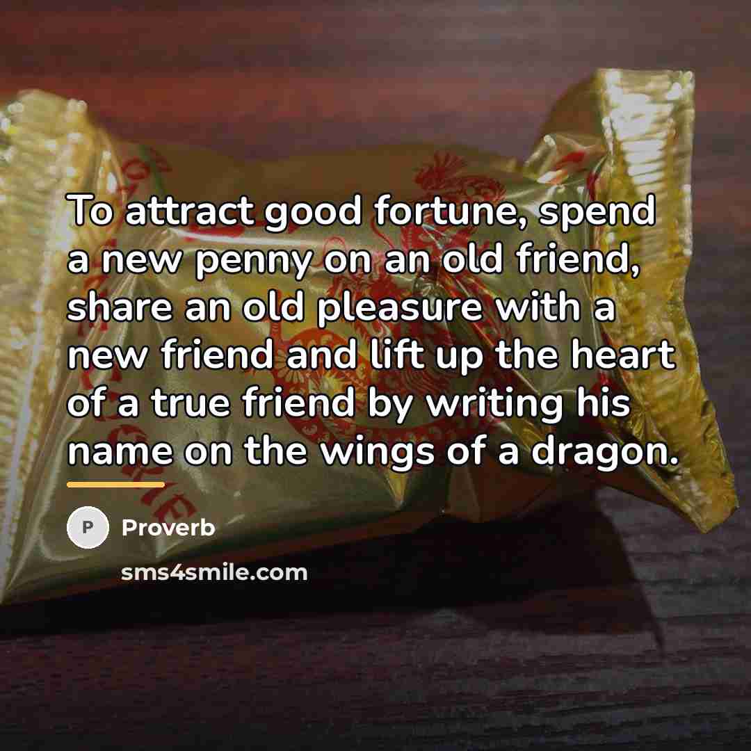 “To attract good fortune, spend a new penny on an…” quote by Proverb