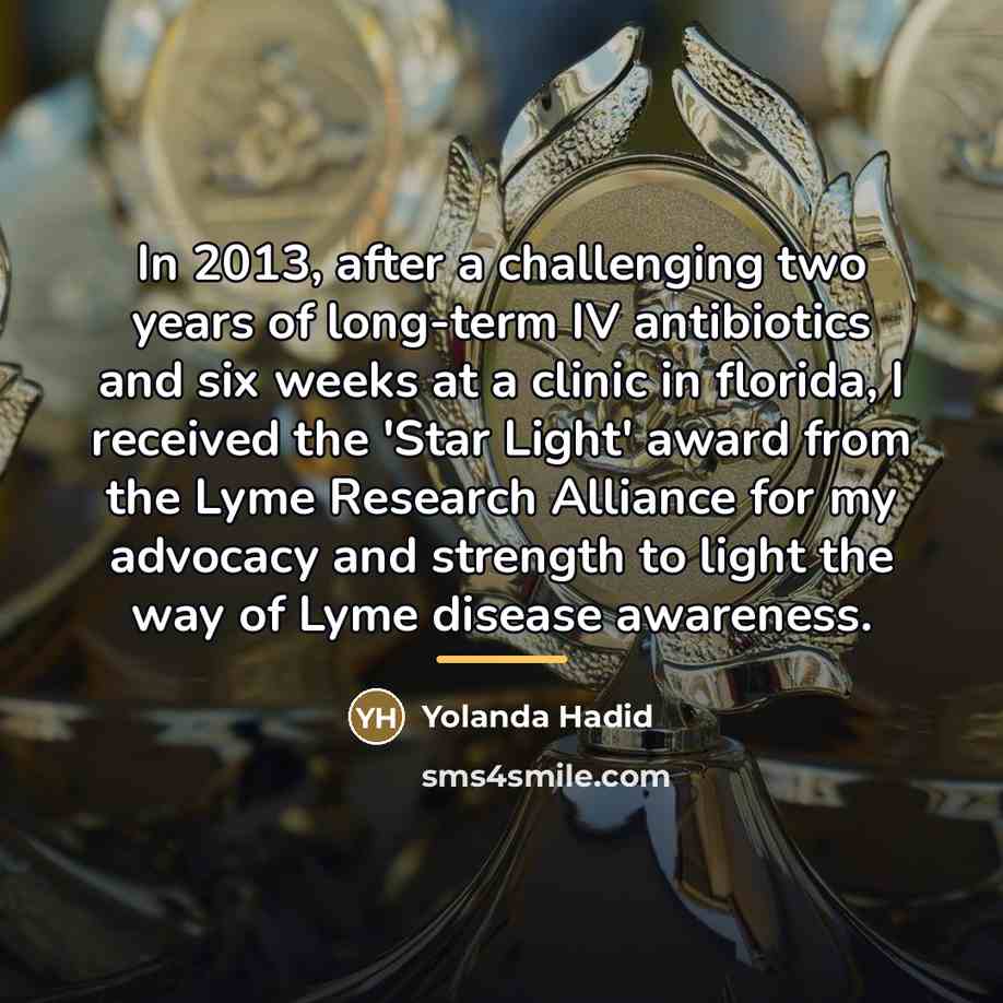 “In 2013, after a challenging two years of long-term IV…” quote by Yolanda Hadid