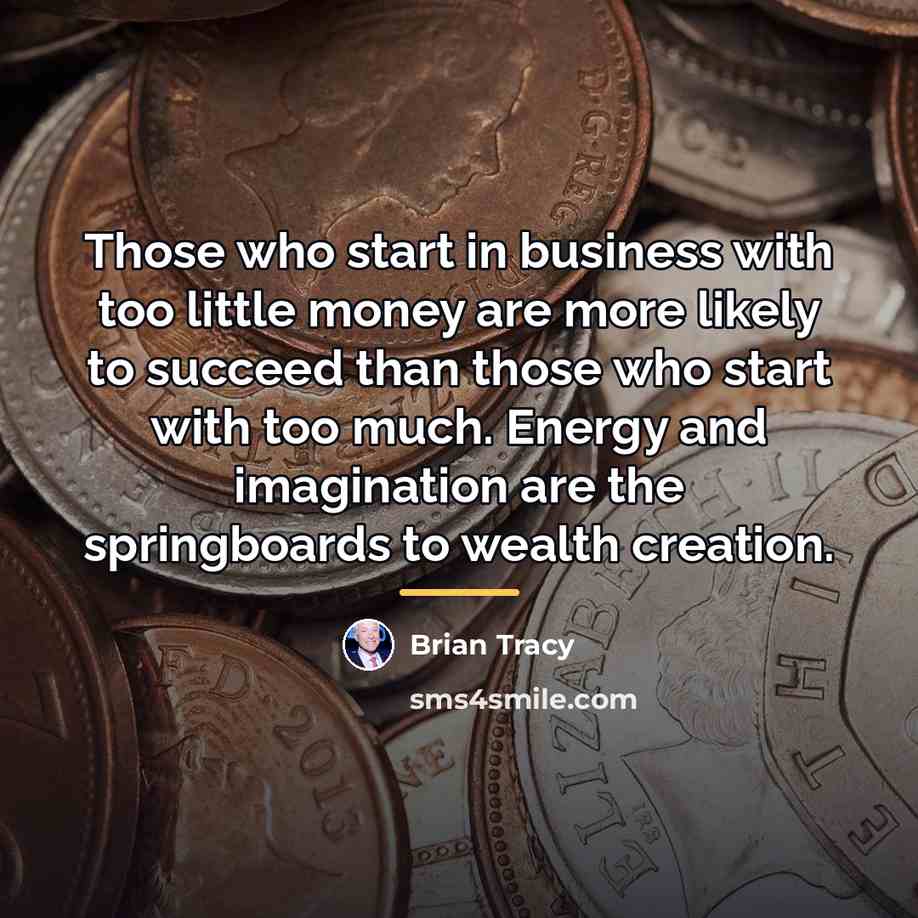 “Those who start in business with too little money are…” quote by Brian Tracy