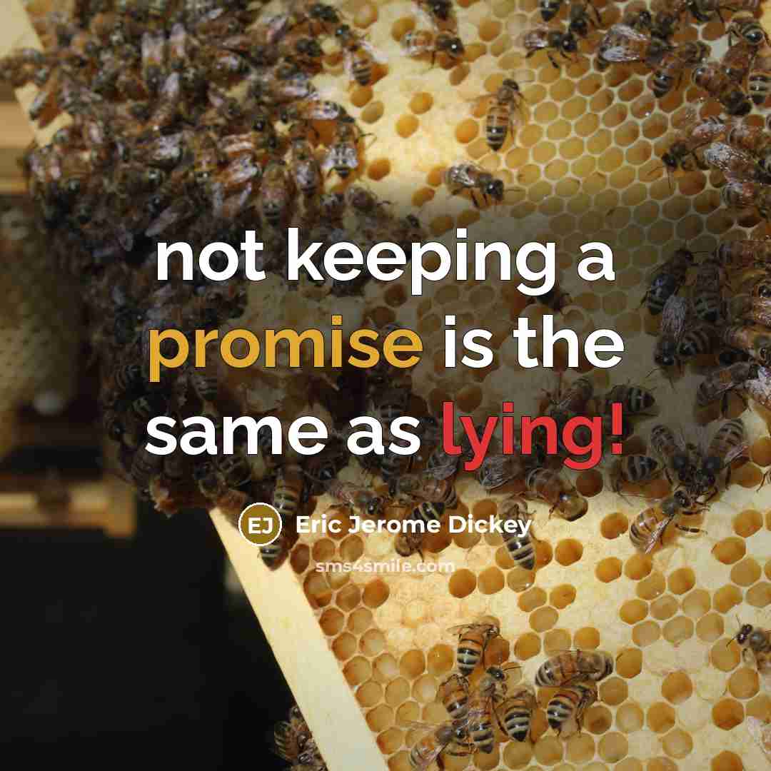“not keeping a promise is the same as lying!” quote by Eric Jerome Dickey
