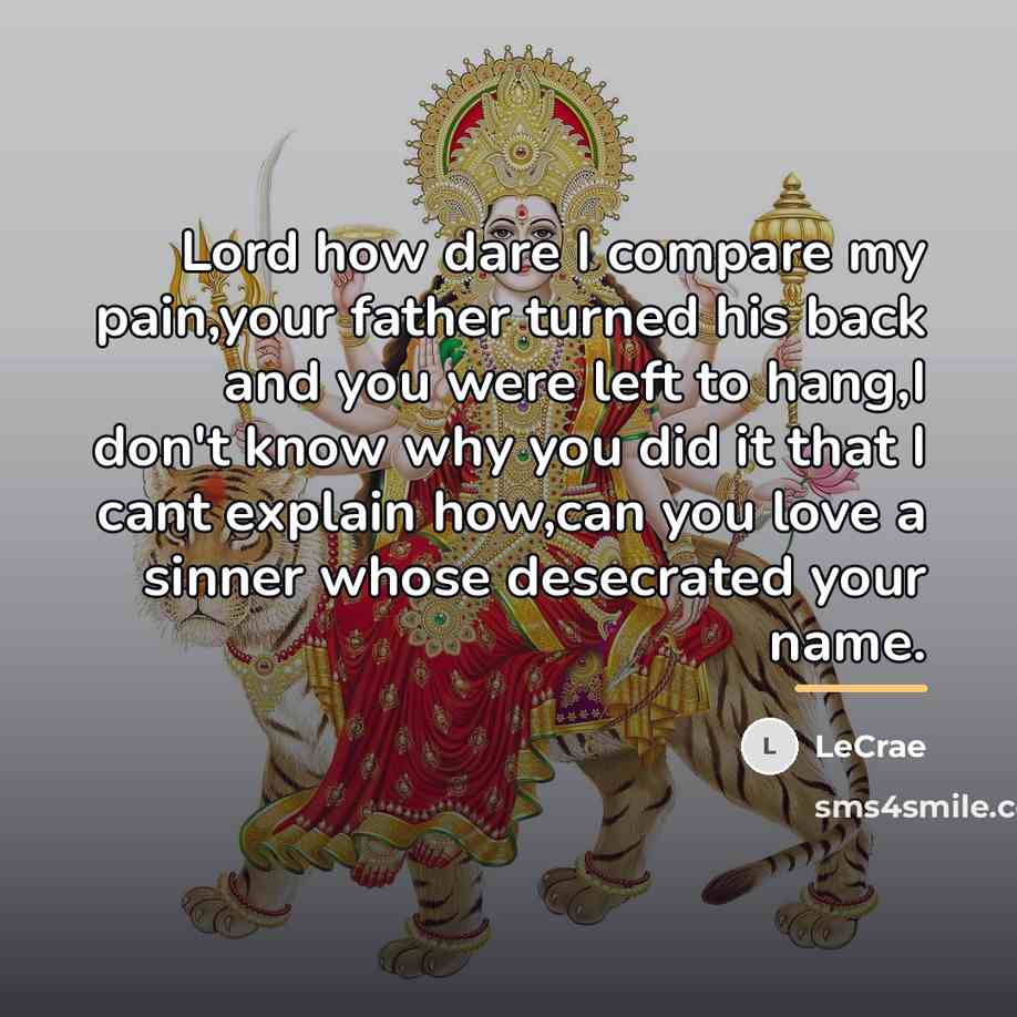“Lord how dare I compare my pain,your father turned his…” quote by Lecrae