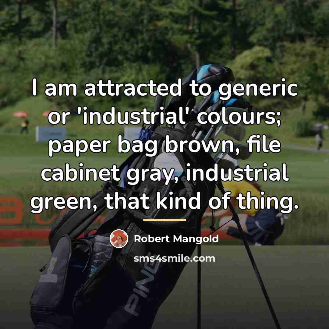 “I am attracted to generic or 'industrial' colours; paper bag…” quote by Robert Mangold