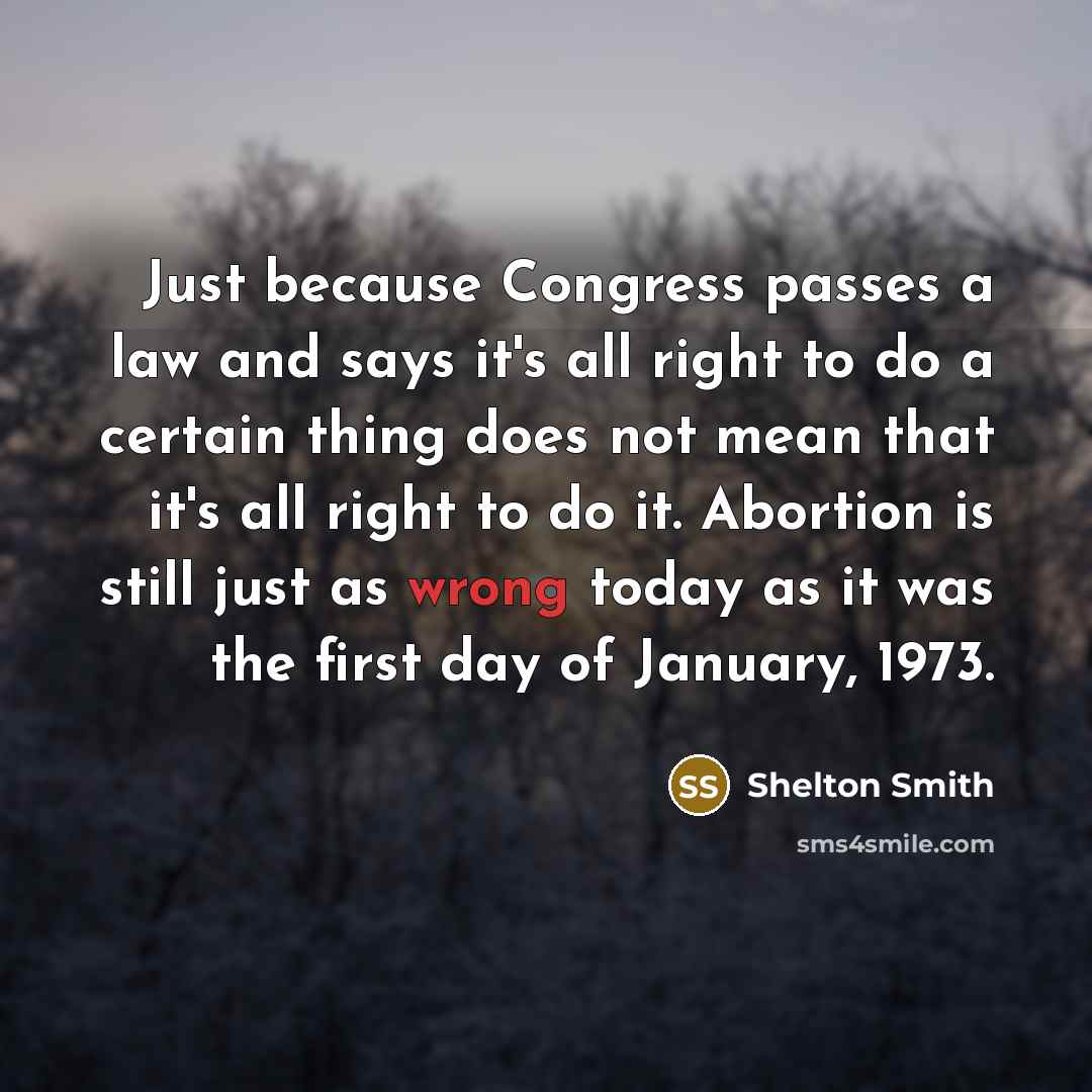 “Just because Congress passes a law and says it's all…” quote by Shelton Smith