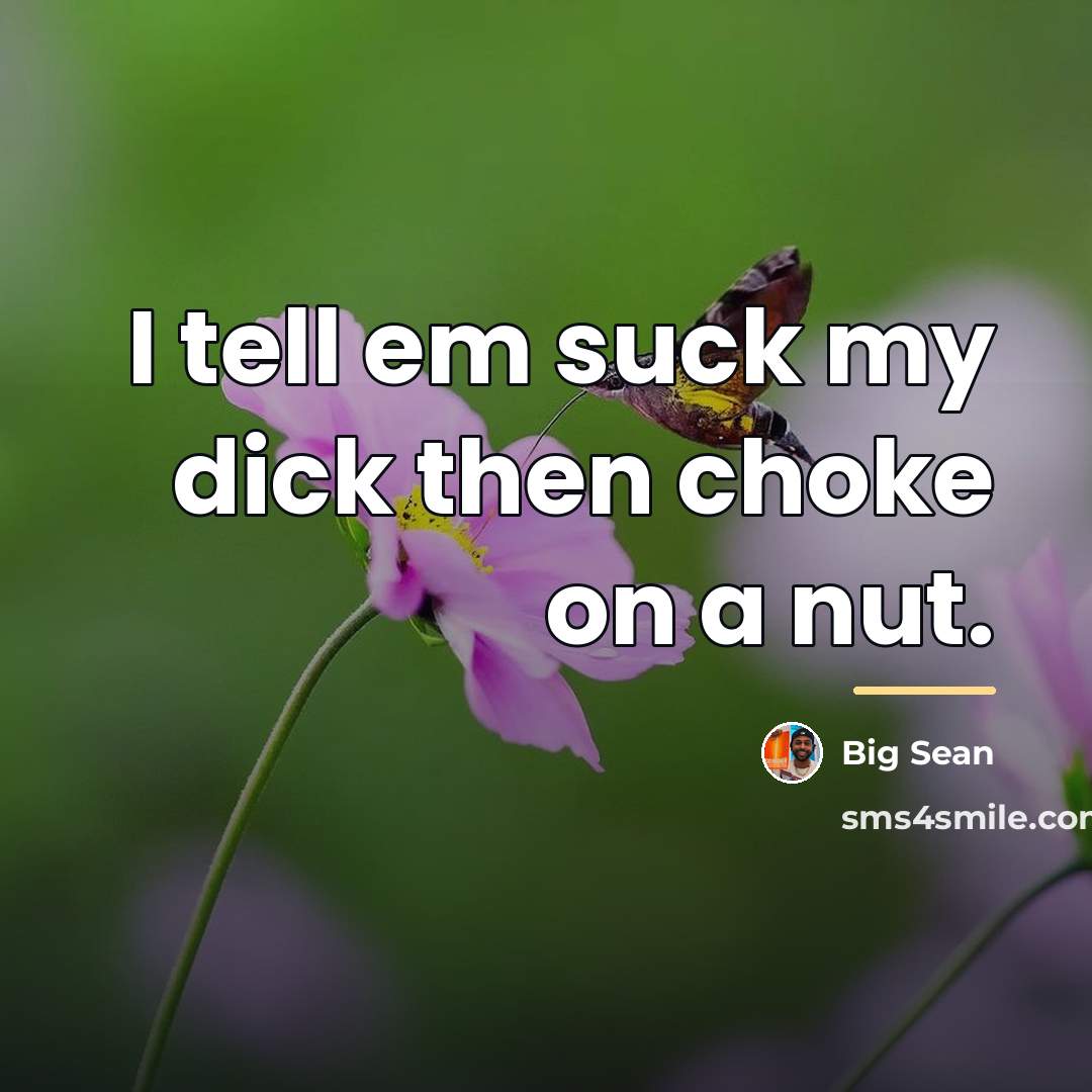 “I tell em suck my dick then choke on a…” quote by Big Sean