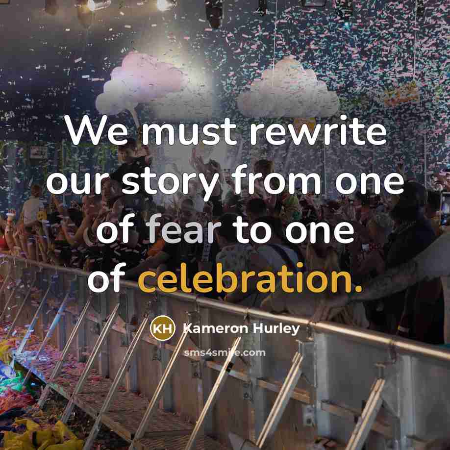 “We must rewrite our story from one of fear to…” quote by Kameron Hurley