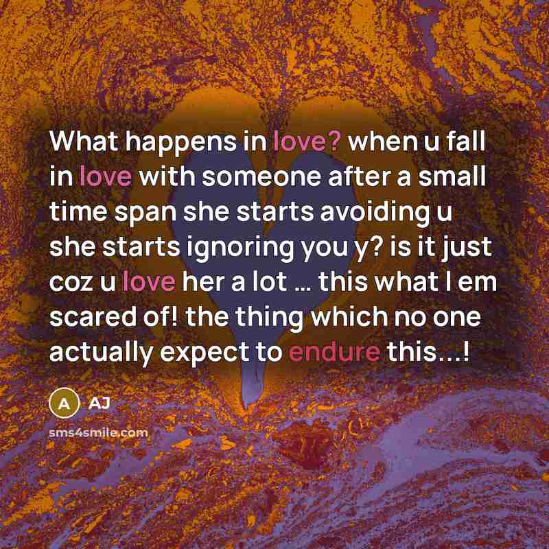 “What happens in love? when u fall in love with…” quote by AJ