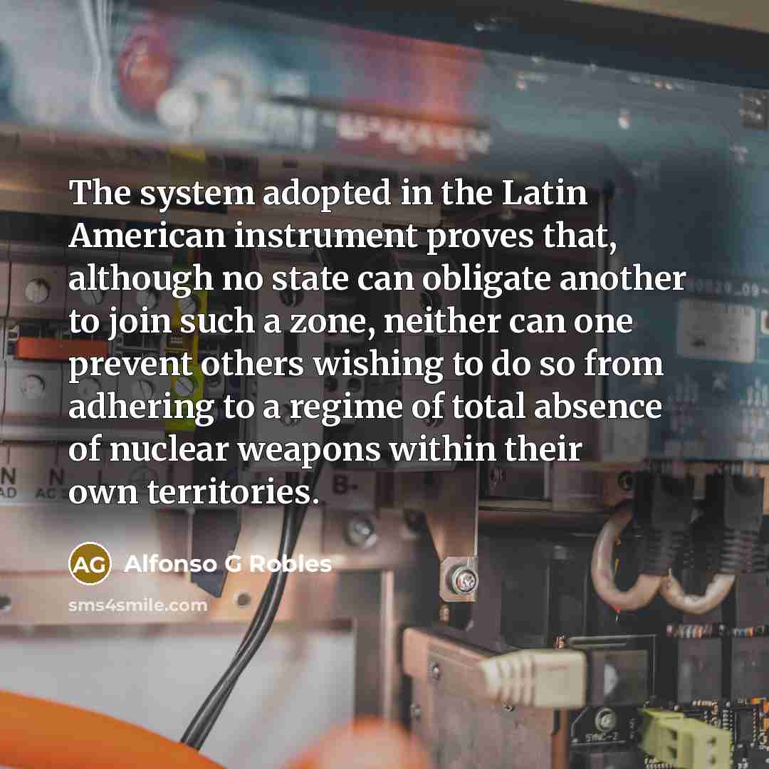 “The system adopted in the Latin American instrument proves that,…” quote by Alfonso G Robles