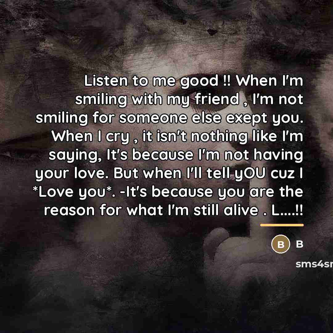 “Listen to me good !! When I'm smiling with my…” quote by B