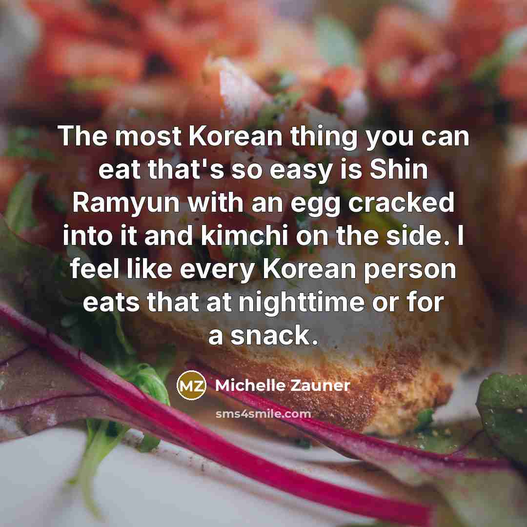 “The most Korean thing you can eat that's so easy…” quote by Michelle Zauner
