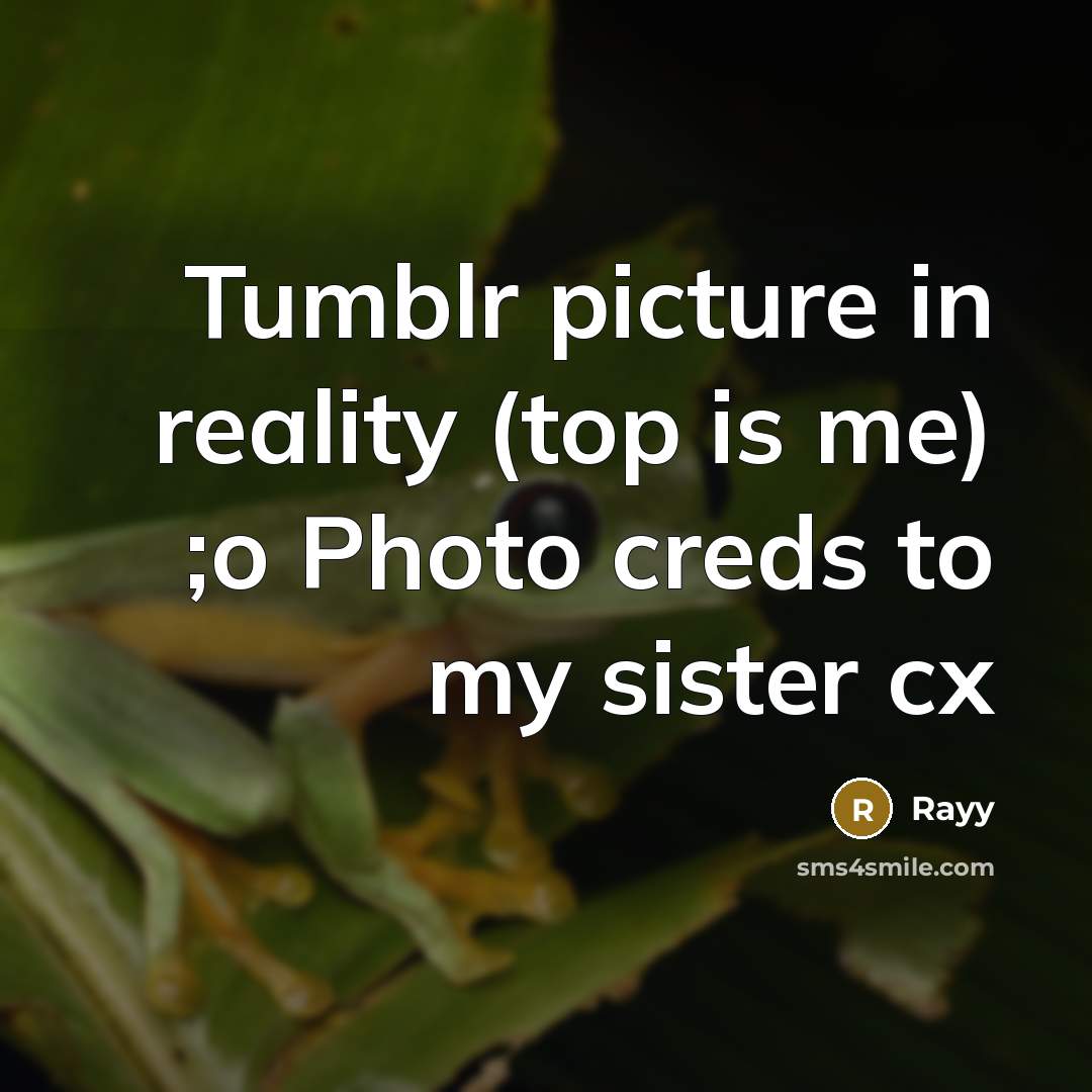 “Tumblr picture in reality (top is me) ;o Photo creds…” quote by Rayy