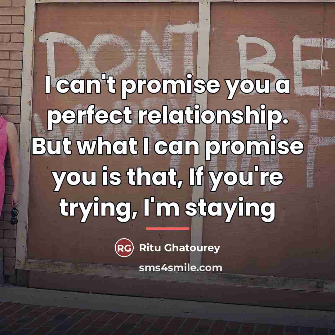 “I can't promise you a perfect relationship. But what I…” quote by Ritu Ghatourey