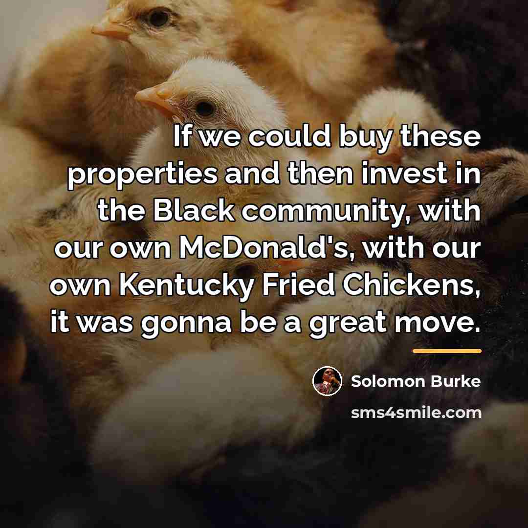 “If we could buy these properties and then invest in…” quote by Solomon Burke