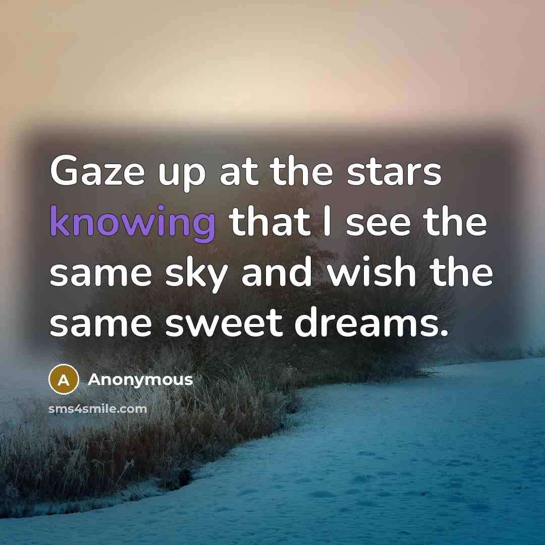 “Gaze up at the stars knowing that I see the…” quote by Anonymous