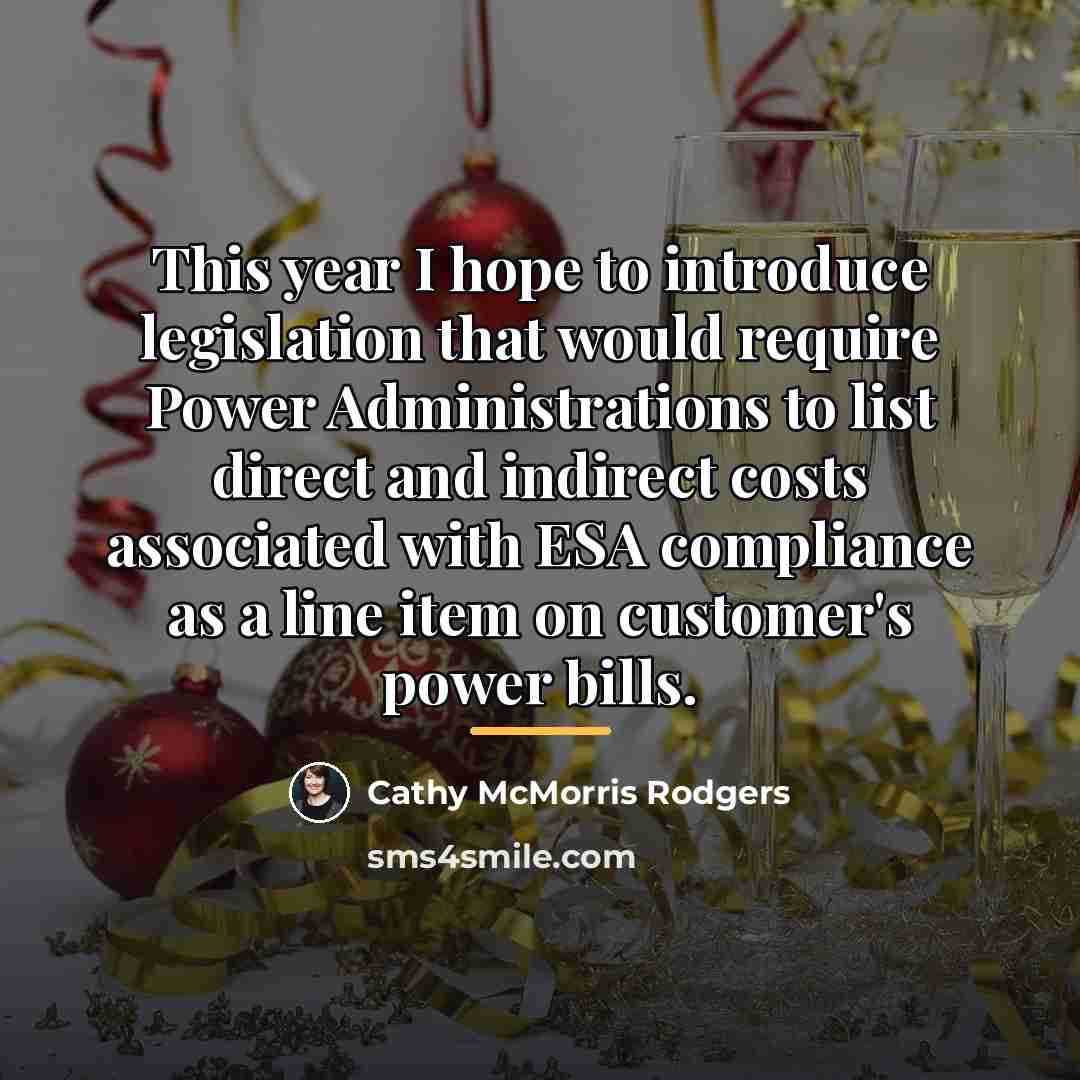 “This year I hope to introduce legislation that would require…” quote by Cathy McMorris Rodgers